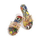 Studs Clear Strap Chinelos